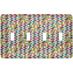 Retro Pixel Squares Light Switch Cover (4 Toggle Plate)