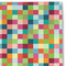 Retro Pixel Squares Linen Placemat - DETAIL