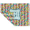 Retro Pixel Squares Linen Placemat - Folded Corner (double side)