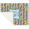 Retro Pixel Squares Linen Placemat - Folded Corner (single side)