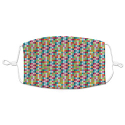 Retro Pixel Squares Adult Cloth Face Mask - XLarge