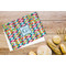 Retro Pixel Squares Microfiber Kitchen Towel - LIFESTYLE