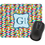 Retro Pixel Squares Rectangular Mouse Pad (Personalized)