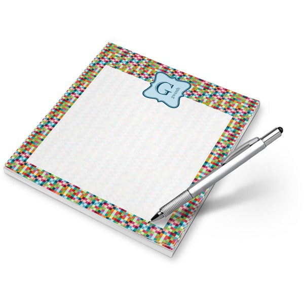 Custom Retro Pixel Squares Notepad (Personalized)