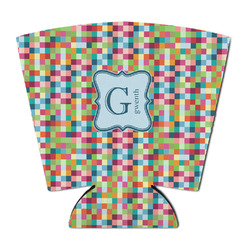 Retro Pixel Squares Party Cup Sleeve - with Bottom (Personalized)