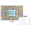 Retro Pixel Squares Disposable Paper Placemat - Front & Back