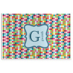 Retro Pixel Squares Disposable Paper Placemats (Personalized)