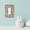 Retro Pixel Squares Rocker Light Switch Covers - Single - IN CONTEXT