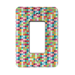 Retro Pixel Squares Rocker Style Light Switch Cover