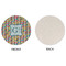 Retro Pixel Squares Round Linen Placemats - APPROVAL (single sided)