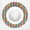 Retro Pixel Squares Round Linen Placemats - LIFESTYLE (single)