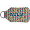 Retro Pixel Squares Sanitizer Holder Keychain - Small (Back)