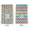 Retro Pixel Squares Small Laundry Bag - Front & Back View