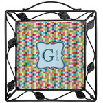 Retro Pixel Squares Square Trivet (Personalized)