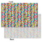 Retro Pixel Squares Tissue Paper - Lightweight - Small - Front & Back