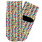 Retro Pixel Squares Toddler Ankle Socks - Single Pair - Front and Back