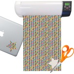 Retro Pixel Squares Sticker Vinyl Sheet (Permanent)