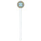 Retro Pixel Squares White Plastic 7" Stir Stick - Round - Single Stick