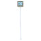 Retro Pixel Squares White Plastic Stir Stick - Double Sided - Square - Single Stick