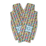 Retro Pixel Squares Zipper Bottle Cooler - Set of 4 (Personalized)