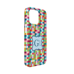 Retro Pixel Squares iPhone Case - Plastic - iPhone 13 Mini (Personalized)