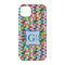 Retro Pixel Squares iPhone 14 Case - Back