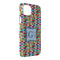 Retro Pixel Squares iPhone 14 Plus Case - Angle