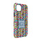 Retro Pixel Squares iPhone 14 Tough Case - Angle