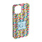 Retro Pixel Squares iPhone 15 Case - Angle