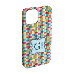 Retro Pixel Squares iPhone Case - Plastic - iPhone 15 Pro (Personalized)