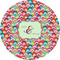 Retro Fishscales 1" Multipurpose Round Labels - Single Sticker