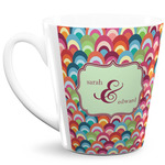 Retro Fishscales 12 Oz Latte Mug (Personalized)