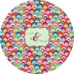 Retro Fishscales Multipurpose Round Labels - 2" (Personalized)