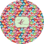 Retro Fishscales Multipurpose Round Labels - 3" (Personalized)