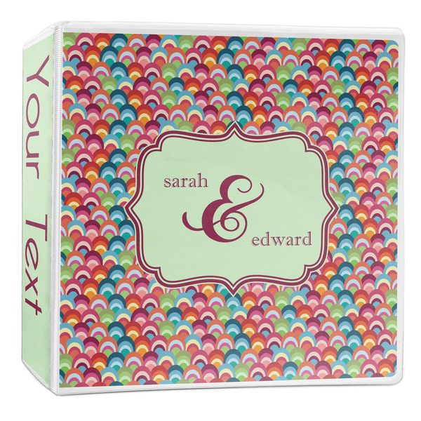 Custom Retro Fishscales 3-Ring Binder - 2 inch (Personalized)