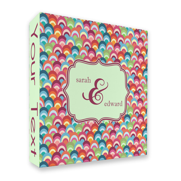 Custom Retro Fishscales 3 Ring Binder - Full Wrap - 2" (Personalized)