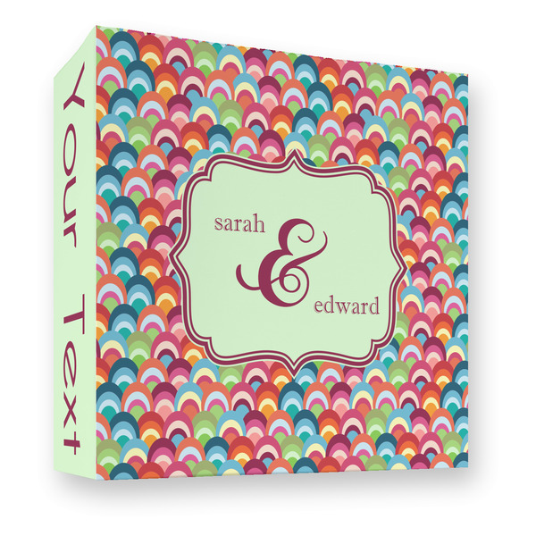 Custom Retro Fishscales 3 Ring Binder - Full Wrap - 3" (Personalized)