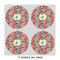 Retro Fishscales 4" Multipurpose Round Labels - Sheet