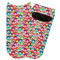 Retro Fishscales Adult Ankle Socks - Single Pair - Front and Back