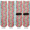 Retro Fishscales Adult Crew Socks - Double Pair - Front and Back - Apvl