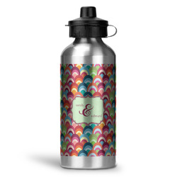 Retro Fishscales Water Bottle - Aluminum - 20 oz (Personalized)