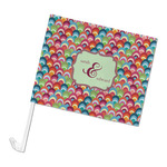 Retro Fishscales Car Flag - Large (Personalized)