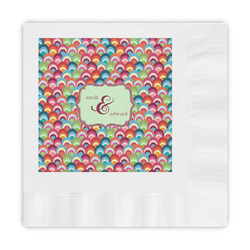 Retro Fishscales Embossed Decorative Napkins (Personalized)