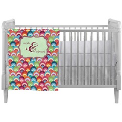 Retro Fishscales Crib Comforter / Quilt (Personalized)