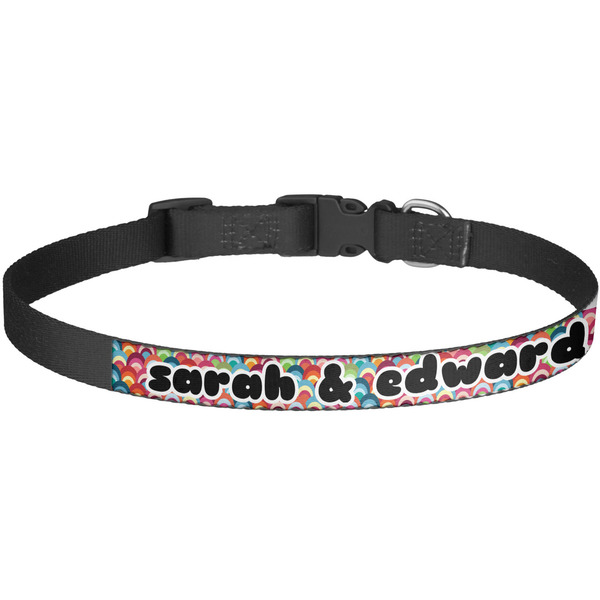 Custom Retro Fishscales Dog Collar - Large (Personalized)