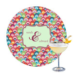 Retro Fishscales Printed Drink Topper - 3.25" (Personalized)