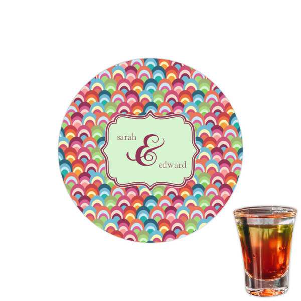 Custom Retro Fishscales Printed Drink Topper - 1.5" (Personalized)