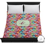 Retro Fishscales Duvet Cover - Full / Queen (Personalized)