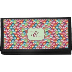 Retro Fishscales Canvas Checkbook Cover (Personalized)