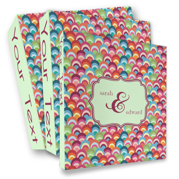 Custom Retro Fishscales 3 Ring Binder - Full Wrap (Personalized)